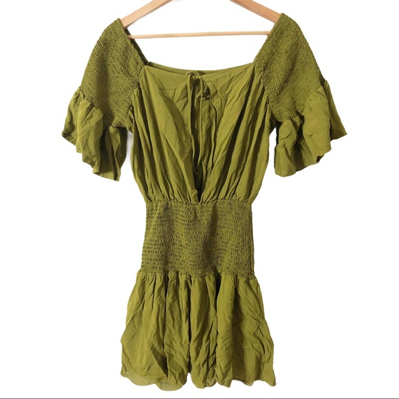 Free People Sam Smocked Mini Dress Size Small - Picture 2 of 9